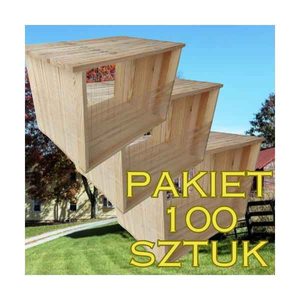 Ramka wielkopolska gniazdowa prosta zbita i odrutowana drutem nierdzewnym 100 sztuk